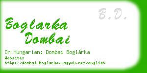 boglarka dombai business card